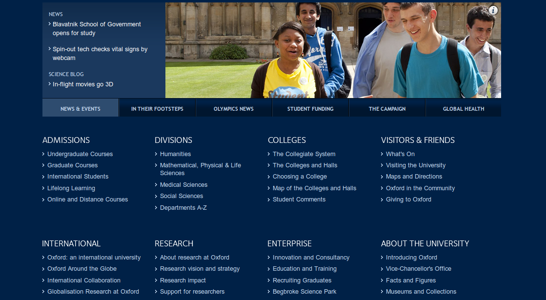 home page oxford