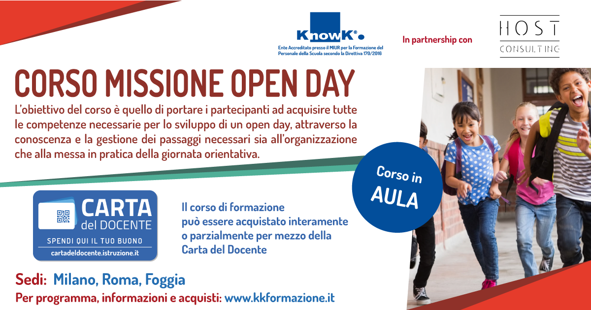 Corso Docenti Open Day