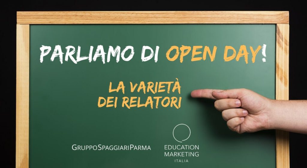 La varietà dei relatori durante un open day - VIDEOCORSO