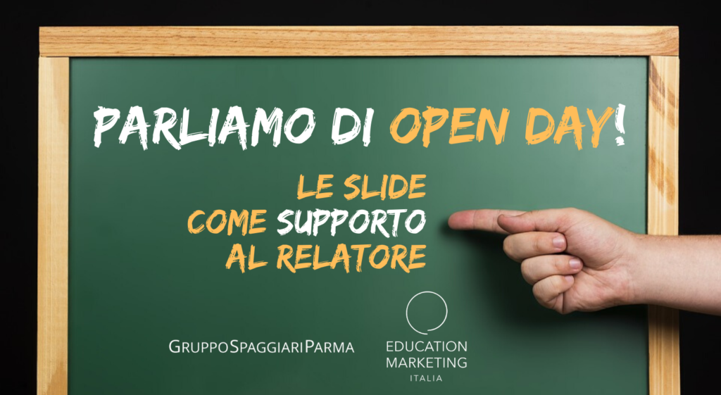 Le slide come supporto al relatore - VIDEOCORSO OPEN DAY